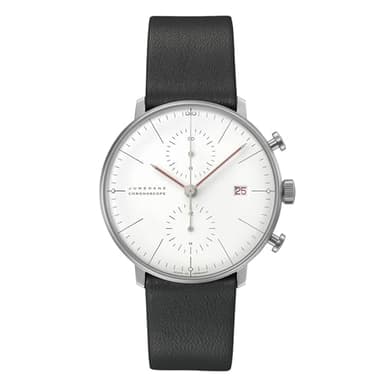 JUNGHANS Max Bill Chronoscope Bauhaus Self-Winding Sapphire Crystal Watch 027/4303.02
