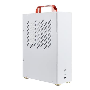 Micro ATX PC Case with Handle – SFF Mini ITX/MATX PC Case, Compact Mini Tower with Ventilation Panels for DIY Builds, Home Theater (HTPC) & Basic Work/Study Setups Support M-ATX/ITX Motherboard White