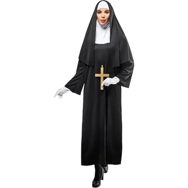 Rubies Nun Costume for Adults, Women's Medium Black/White