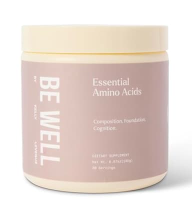 Be Well by Kelly Essential Amino Acids Unflavored Powder Supplement Plant-Based (6.87oz) BCAA 9 EAA's