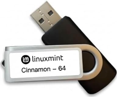 Linux Mint Cinnamon 22 64-bit Live USB Flash Drive, Bootable for Install/Repair