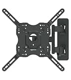 Amazon Basics Full Motion Articulating TV Wall Mount, with Swivel and Tilt, for 26" to 55" TVs and Flat Panels up to 80 Lbs, VESA Compatible, Black