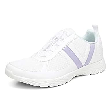 Vionic Women's Brisk Maren Leisure Sneakers - Supportive Walking Shoes That Include Three-Zone Comfort with Orthotic Insole Arch Support, Medium and Wide Fit White 10 Wide US