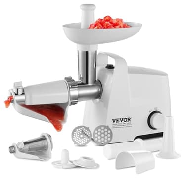 VEVOR Electric Tomato Strainer, 300W Tomato Sauce Maker Machine, 4 LBS/Min Food Strainer and Sauce Maker, Pure Copper Motor Food Mill with Reverse Function for Tomato Strawberry Blueberry Sauce