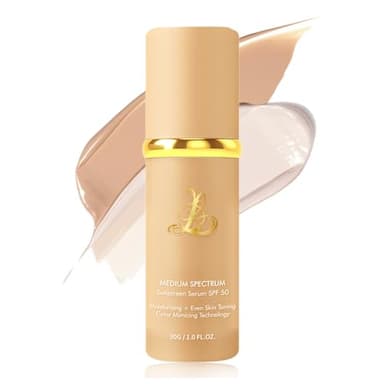 Foundation 4 in 1 - Color Changing Foundation, Medium Spectrum with SPF 50, Hypoallergenic Hydrating Liquid Concealer, Long-lasting & Waterproof Natural Finish - 1.06 fl oz