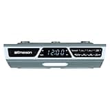 Emerson Under Counter Wireless Stereo Bluetooth Speaker with FM Radio, Cooking Timer, Digital Alarm Clock, LCD Display, LED Light, Dual Speakers - Easy Installation Under Cabinet For Home, Kitchen Use