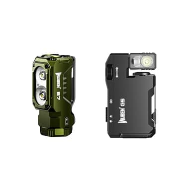 WUBEN E7 1800 Lumen Rechargeable Mini Flashlight with Magnet Bundle G5 Rechargeable EDC Flashlight, 400 Lumens Dual Light Sources Mini Flashlight