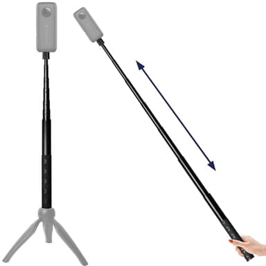 360 Selfie Stick Invisible Selfie Stick Straight Pull 23-120CM for Insta360 X5/X4/X3，for DJI osmo 360 Panoramic Camera，for Gopro
