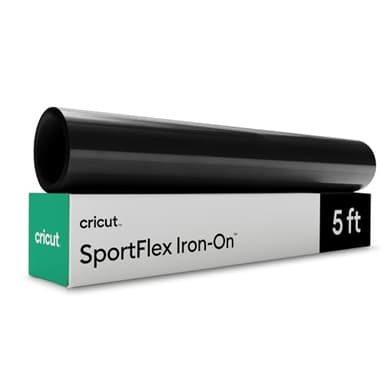 Cricut® SportFlex Iron-On, Black (5 ft) - HTV Heat Transfer Vinyl for Sportswear
