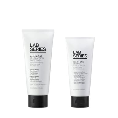 Lab Series Men's Daily Skincare Set - All-In-One Duo – Face Wash 3.4 Fl Oz & Face Moisturizer with SPF 35 3.4 Fl Oz​ - Skin Care for Men