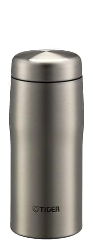 TIGER Made in Japan Vacuum Insulated Stainless Steel Water Bottle, 12 oz (360ml), Clear Stainless (XF)