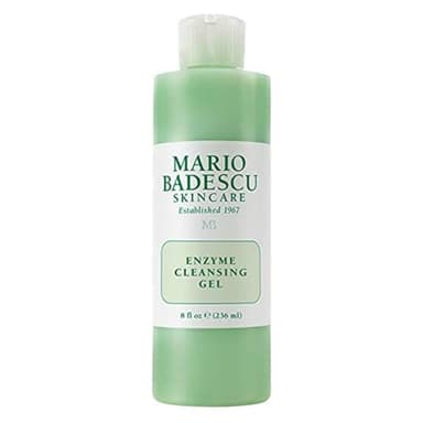 Mario Badescu Enzyme Cleansing Gel Face Wash, Oil-Free Facial Cleanser with Papaya Enzyme & Grapefruit Extract, Exfoliating Skin Care for All Skin Types, Removes Excess Oil & Impurities, 8 Fl Oz