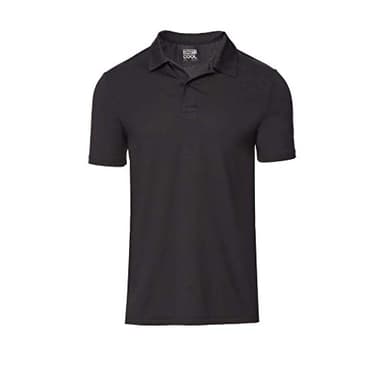 32 Degrees Mens Wicking Golf Performance Polo Shirt, Black-, X-Large