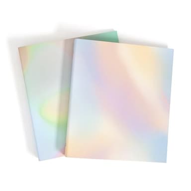 U Brands Eco-Conscious 1" Binders, Set of 2, Lucent Dreams Prints, Silver Metal O-Rings