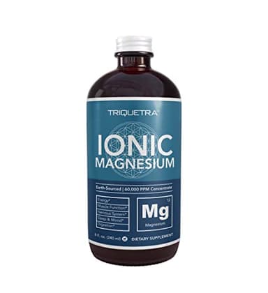 Liquid Magnesium | 8 oz - Ionic Magnesium Chloride, Highest & Fastest Absorption - Calm Mood, Sleep, Muscle Cramps & Spasms, Natural Laxative – Vegan, Glass Bottle (96 Servings)