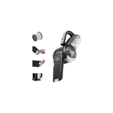 BLACK+DECKER dust buster PIVOT VAC Handheld Vacuum Cordless, Car Vacuum Portable Rechargeable, Extendible Crevice Tool and 200 Degree Pivoting Nozzle, Strong Suction, Lightweight (BDH2000PL)
