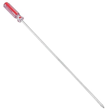 Piutouyar 8 Inch Phillips Screwdriver, Extra Long Shaft Cross Head Screwdriver #1 Magnetic Tip Screwdrivers Long Screwdriver for Repair Home Improvement, Red