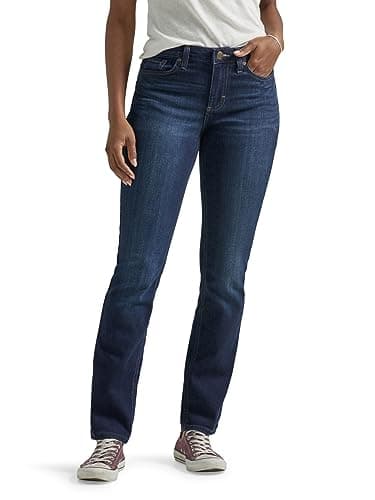 Lee Women's Legendary Mid Rise Straight Leg Jean Nightshade 14 Long