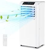 DOMANKI 10000 BTU Portable Air Conditioners Cools up to 450 Sq. Ft 3-in-1 Poratble Ac Units for Room with Dehumidifier Fan Sleep Mode 24h Timer Remote Control and Window Installation Kit Included