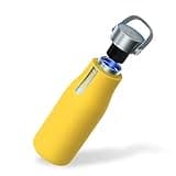 PHILIPS Water GoZero UV Self-Cleaning Smart Water Bottle Vacuum Stainless Steel Insulated Water Bottle with Handle Double-wall, Auto Cleaning, Keep Drink Hot or Cold, BPA Free, Yellow, 20 oz