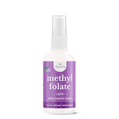 nbpure Methylfolate Vitamin B9 Spray Supplement, Liquid Folic Acid Spray, 1 oz