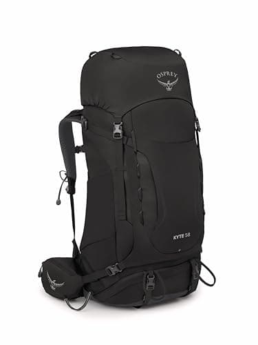 Osprey Kyte 58L Women's Backpacking Backpack with Hipbelt, Black, WM/L