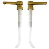 Sauce Pump Dispenser for Torani Davinci Hollander 64oz, Ghirardelli 87.3 to 90.4 Fluid Ounce Sauce Bottles, 2pack Coffee Syrup Sauce Pumps with 0.5oz Each Pump