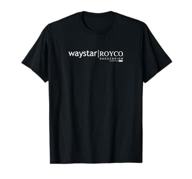 HBO Shop Succession Waystar Royco Adult Unisex Black V-Neck Short Sleeve Classic Fit T-Shirt