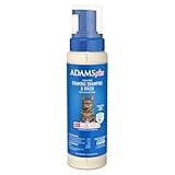 Adams Plus Flea & Tick Foaming Shampoo & Wash for Cats & Kittens Over 12 Weeks ; Sensitive Skin Flea Treatment for Cats and Kittens ; Kills Adult Fleas, Ticks, and Lice On Contact ; 10 Oz