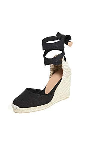 Castaner Women's Carina Wedge Espadrilles, Black, 8 Medium US