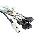 Micro SATA Cables|External Mini SAS HD SFF-8644 to 4 x 29-Pin SAS SFF-8482 Cable 1 Meter