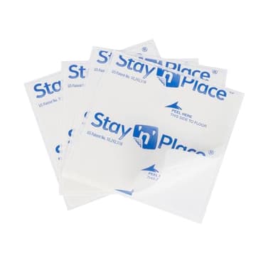 ROBERTS 50-547 Stay N' Place 4 in. x 4 in. Rug Tabs (4-Pack), White