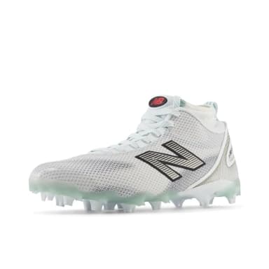 New Balance Men's FreezeLX V5 Lacrosse Shoe, White/Black, 9 M