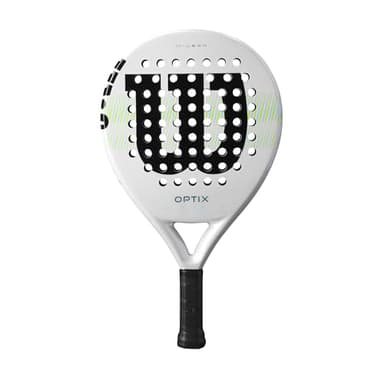 Wilson Optix V1 Padel Racket - White/Green, Grip Size 2-4 1/4"