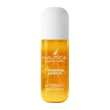 Nautica Tangerine Squeeze, a Citrus Gourmand Hair & Body Mist for Women, Notes of Tangerine, Jasmine, and Sandalwood, Long Lasting, 8.0 fl oz