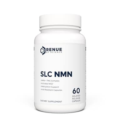 Renue By Science NMN Supplement | 60 SLC Enteric Capsules - 250mg Nicotinamide Mononucleotide per Serving | Delayed Release for Increased Absorption | Manufactured in The USA