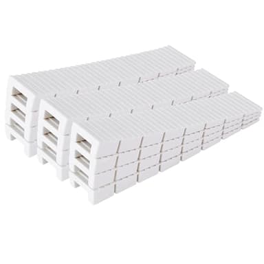 ZZJMCH 12 Pack White Multi Purpose Furniture Plastic Shims for Leveling Extreme Weight Capacity Wedges Easy to Snap Cut-to-fit Size Leveler for Toilet Shims, Doors, Windows, Sheds, Table