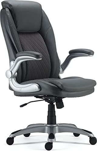 Staples Sorina Bonded Leather Chair, Grey