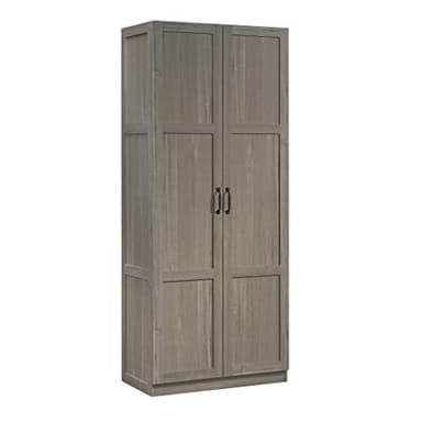 Sauder Select 71" Storage Cabinet, Pantry Cabinet Kitchen Storage with Adjustable Shelves, Bathroom Storage Cabinet, in Silver Sycamore