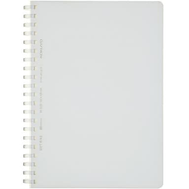 KOKUYO Spiral Dotted Notebook, 7.2'' x 5'' Business Journal B6 Soft Ring Notebooks with 5mm Dot Grid, 80 Perforated Sheets, Clear 1 Subject Notebook, Note Taking for Work. Japan Import (SU-SV548WT-T)