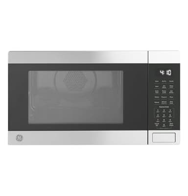 GE 4-in-1 Countertop Microwave Oven, 1.0 Cu Ft, 1050W Convection Microwave with Air Fry & Broil, Compact and Quiet, Stainless Steel, Ideal for Apartments, Dorms & Offices, GCST10A1WSS