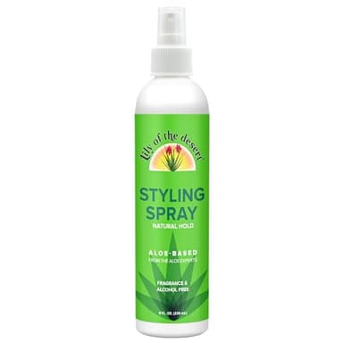 Lily Of The Desert Natural Hold Aloe Vera Hair Spray for All - Unscented, Alcohol-Free, Non-Aerosol, 8 Fl Oz
