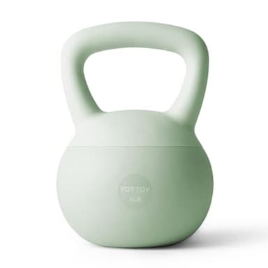 YOTTOY Soft Kettlebell,Kettlebell Anti-Slip Grip Weight for Home Workouts, Kettlebells Set Strength and Safety Guaranteed (Green, 6 LB)