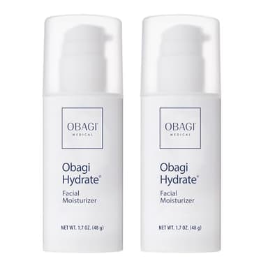 Obagi Hydrate Facial Moisturizer – Non-Comedogenic Intensely Hydrating All Day Moisturizer that Combats Dryness with Tara Seed Extract, Shea Butter & Avocado Oil – All Skin Types – 2-Pack, 1.7 oz ea