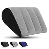 Portable Wedge Pillow Inflatable Cushion - Body Positioners Lightweight Wedge Pillow for Sleeping, Leg Elevation, Use in Bed, Travel, Camping, Fast Inflating Deflation (Grey)