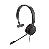 Jabra Evolve 20 MS Teams Wired Headset, Mono Telephone Headset for Greater Productivity, Superior Sound for Calls and Music, USB Connection, All Day Comfort Design
