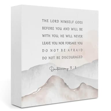 IYEZH Inspirational Christian Decor Christian Home Decor Bible Verse Serenity Prayer Room Decor Rustic Bible Verse Desk Decor Wood Sign for Home Farmhouse Office Bathroom