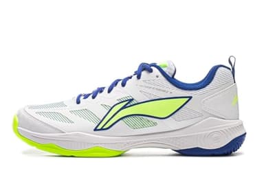 LI-NING Gladiator Ⅱ Unisex Badminton Shoes Anti-Slip Featherlight Rebound Professional Training Sports Sneakers Standard White/Neon New Green US 10