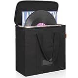 IBVIVIC Vinyl Record Storage Box with Lids and Handle Vinyl Album Storage Case Bag for 12 inch LP