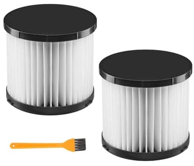2 Pack Washable HEPA Filter Replacement for Ryobi 18V ONE+ Wet/Dry Vacuum Cleaners PCL733, PCL734, P3240 with Cleaning Brush, Compare to Part# A32VC05, A32RF08